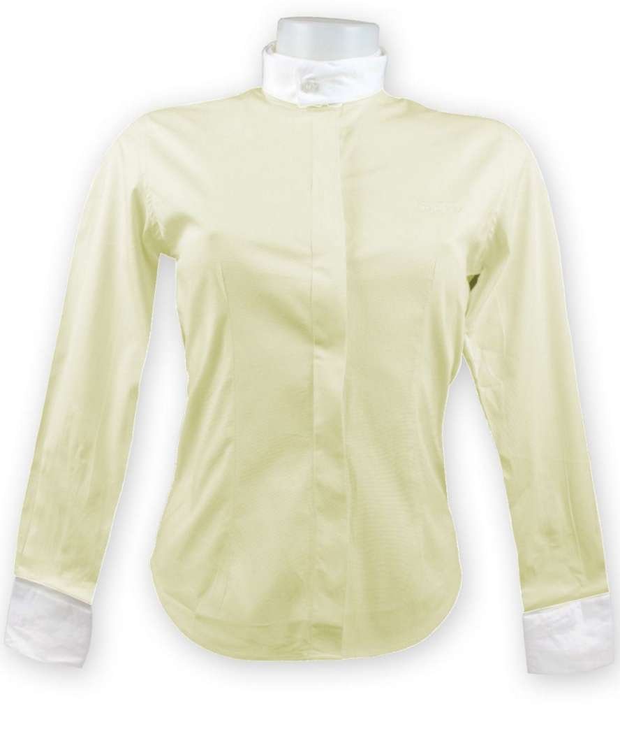 Camicia da gara da donna con plastron in cotone elasticizzato - foto 1