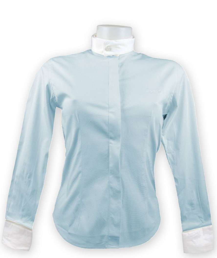 Camicia da gara da donna con plastron in cotone elasticizzato - foto 2