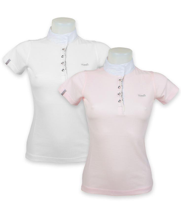 T-Shirt da gara da donna a manica corta in cotone elasticizzato