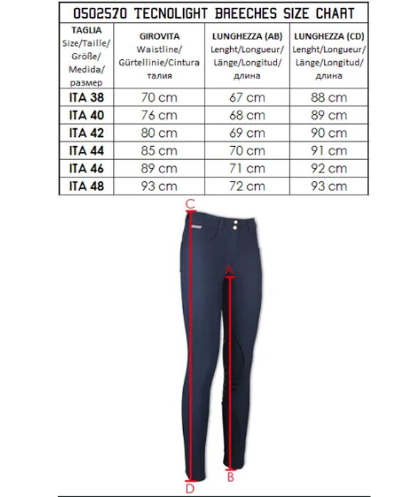 Pantaloni equitazione donna estivi con tasca a zip modello Tecnolight  - foto 10