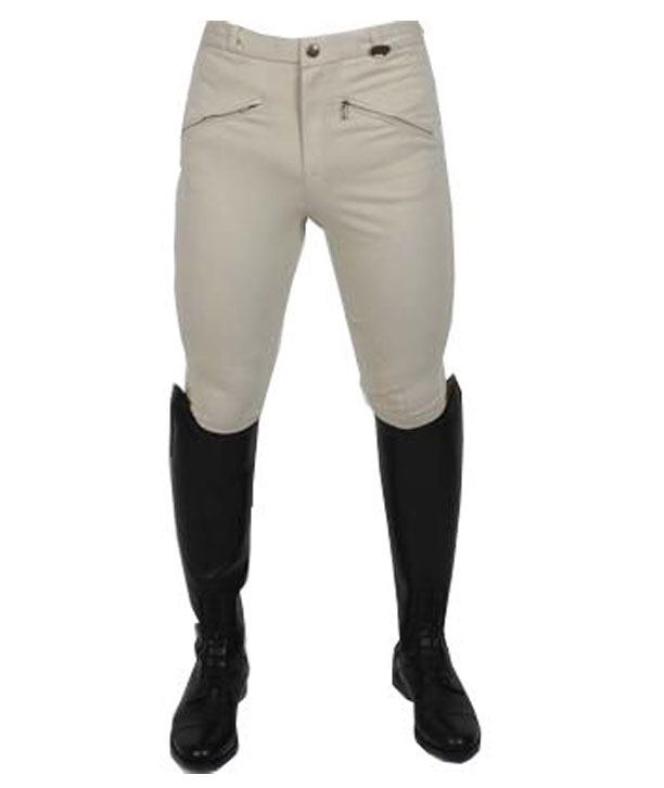 Pantaloni equitazione da uomo estivi in cotone con tasche a zip modello Tecnolight 