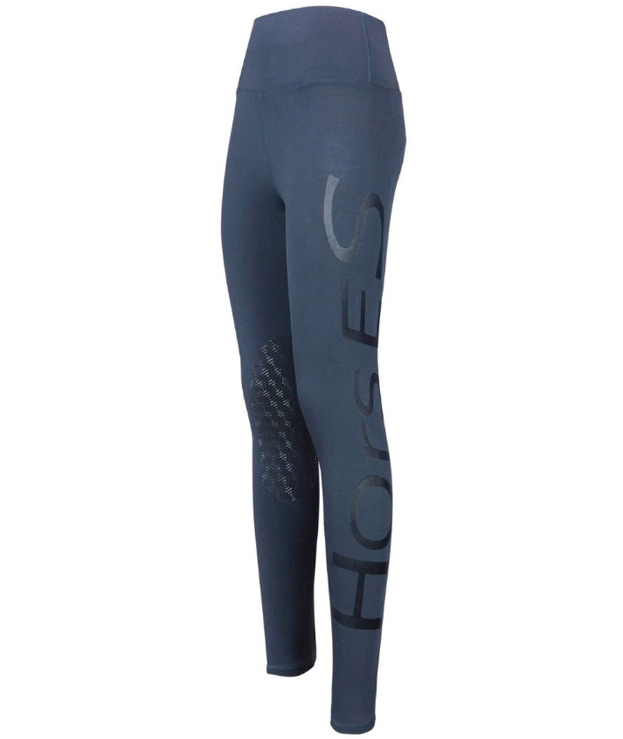 Leggings da equitazione con tessuto super elasticizzato e grip sulle ginocchia per donna - foto 2