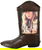 Portafoto a forma di stivale a cowboy realizzato in metallo