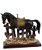 Statua di cavallo con sella Western realizzata in materiale sintetico e legno