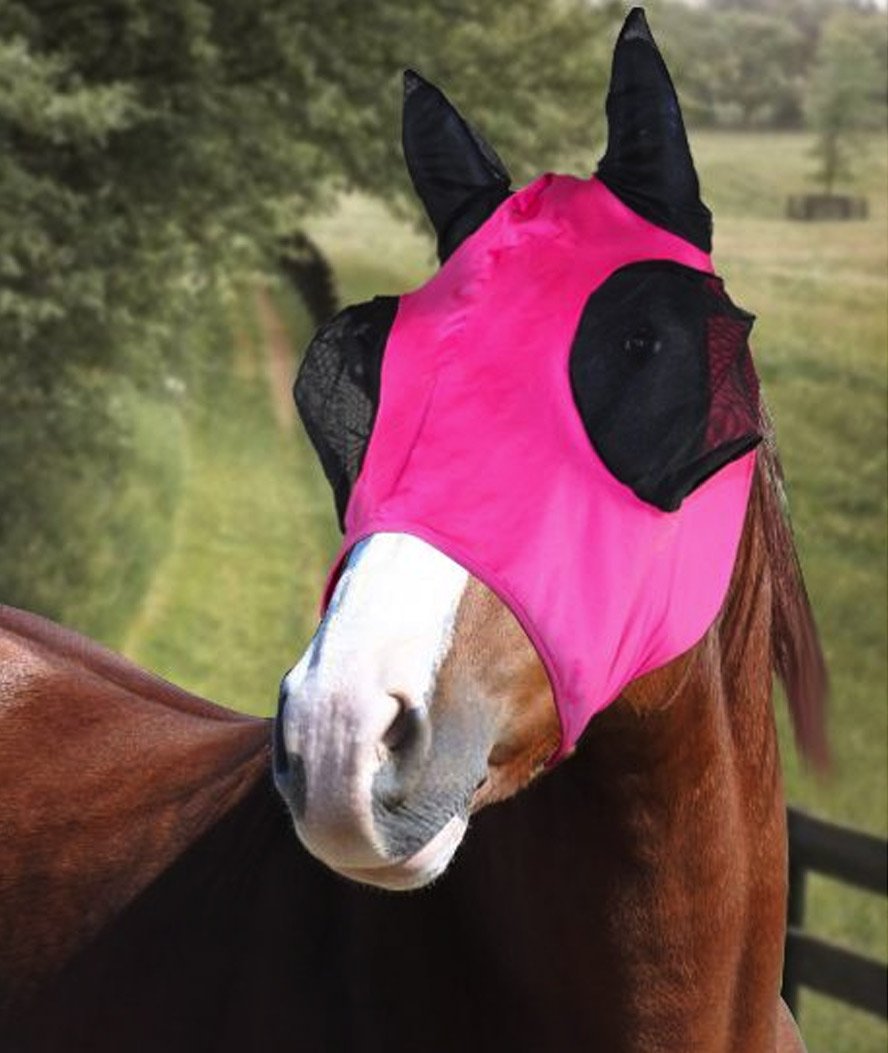 Maschera per cavalli antimosche in Lycra con rete per occhi - foto 1