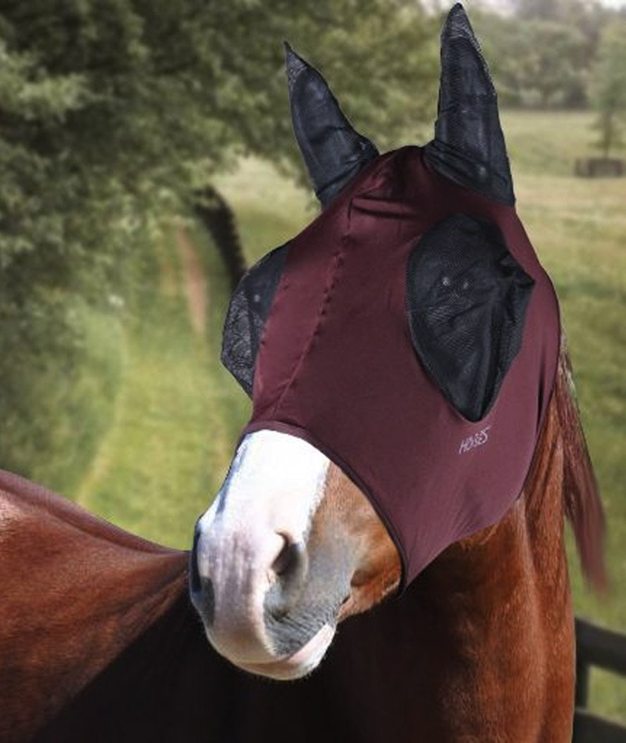 Maschera per cavalli antimosche in Lycra con rete per occhi - foto 3