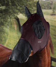 Maschera per cavalli antimosche in lycra con rete per occhi e naso