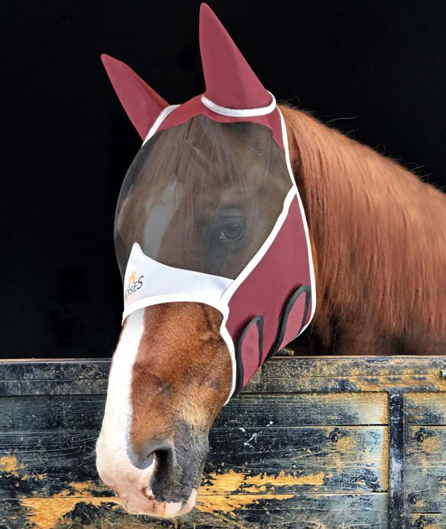 Maschera antimosche in tessuto elasticizzato e rete sottile Horses Pro Fly per cavalli - foto 1