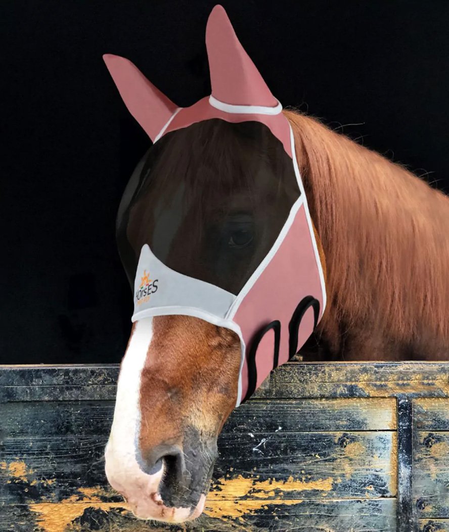 Maschera antimosche in tessuto elasticizzato e rete sottile Horses Pro Fly per cavalli - foto 2