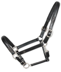 Cavezza cavallo regolabile cuoio rinforzato