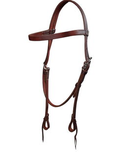 Briglia western Philadelphia cuoio liscio laccetti