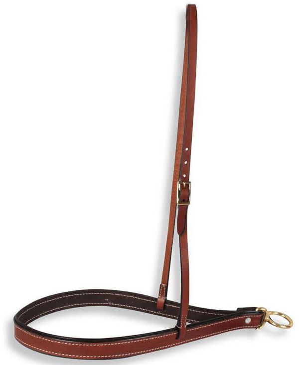 Noseband in cuoio liscio con cuciture antistrappo