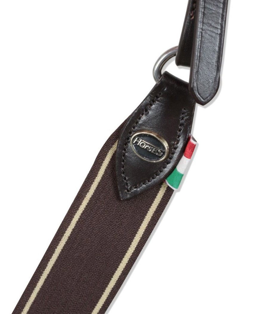 Pettorale per equitazione modello Roma Pro in cuoio morbido regolabile con elastico - foto 4
