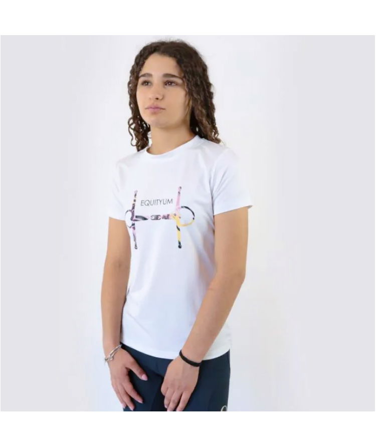 T-Shirt da donna con stampa multicolor modello Bit - foto 6