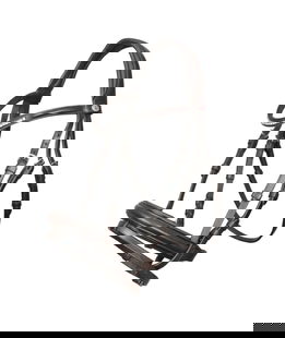 Briglia inglese Shaped Leedsin in cuoio spesso con brillanti sul frontalino bombato