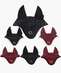 Cuffietta antimosche Ella per cavalli misto cotone con orecchie in lycra CON logo