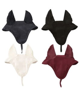Cuffietta lunga antimosche Liza per cavalli misto cotone con orecchie in lycra senza logo