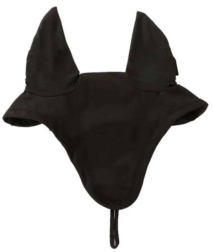 Cuffietta lunga antimosche Liza per cavalli misto cotone con orecchie in lycra senza logo - foto 2