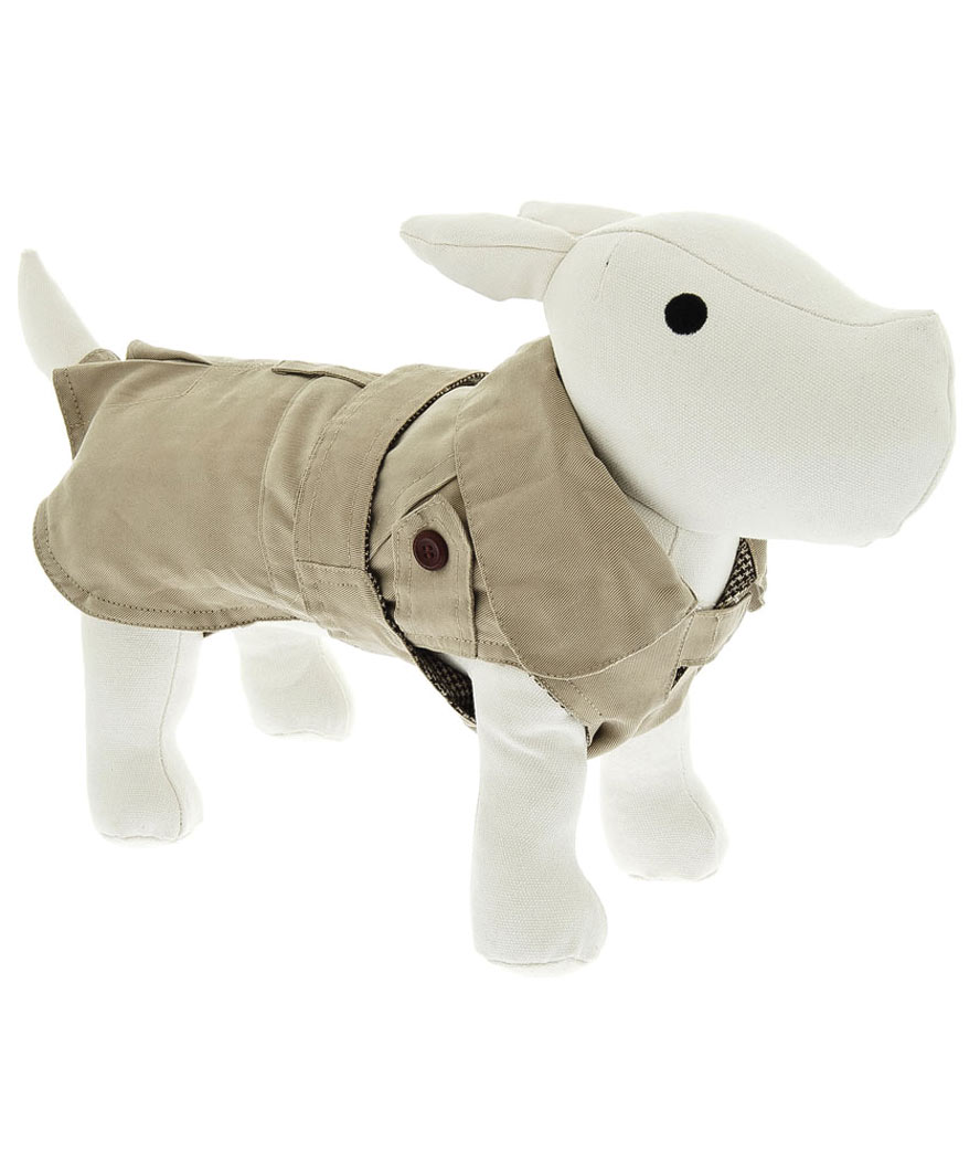 PROMOZIONE BEIGE Trench impermeabile per cani con interno staccabile 45 cm - foto 1