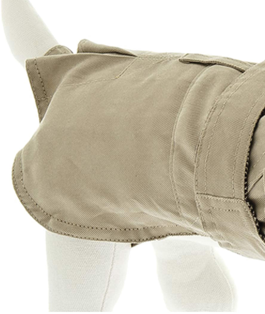 PROMOZIONE BEIGE Trench impermeabile per cani con interno staccabile 45 cm - foto 4