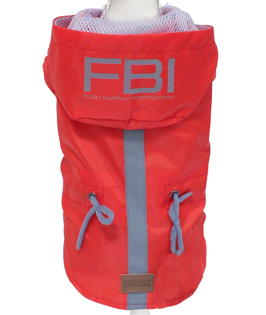 PROMOZIONE Impermeabile per cani VANCOUVER FBI RED