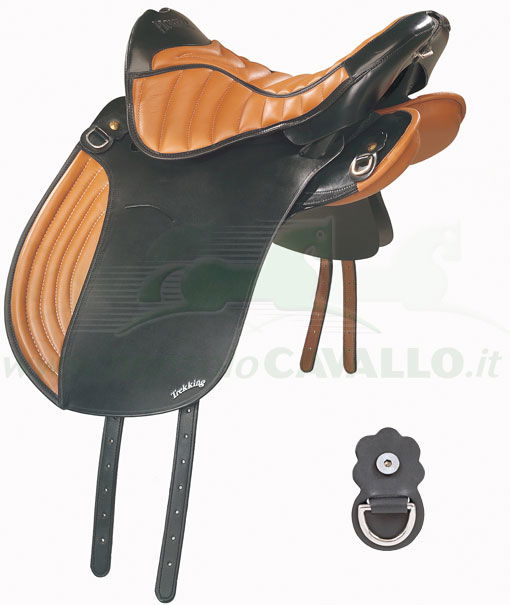 Sella inglese Trekker Liberty con seggio sospeso super imbottito e arcione in legno