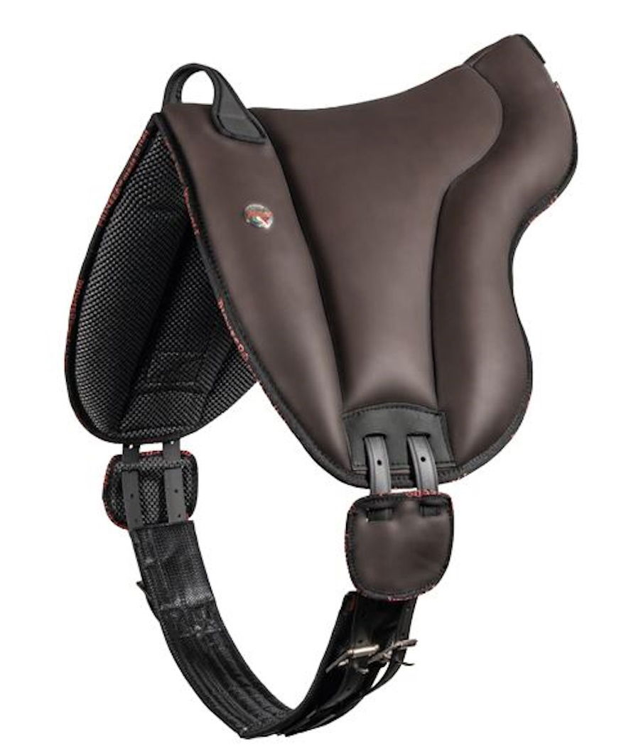 Bareback vegano in neoprene con
imbottitura in ovatta e riscontri in biothane