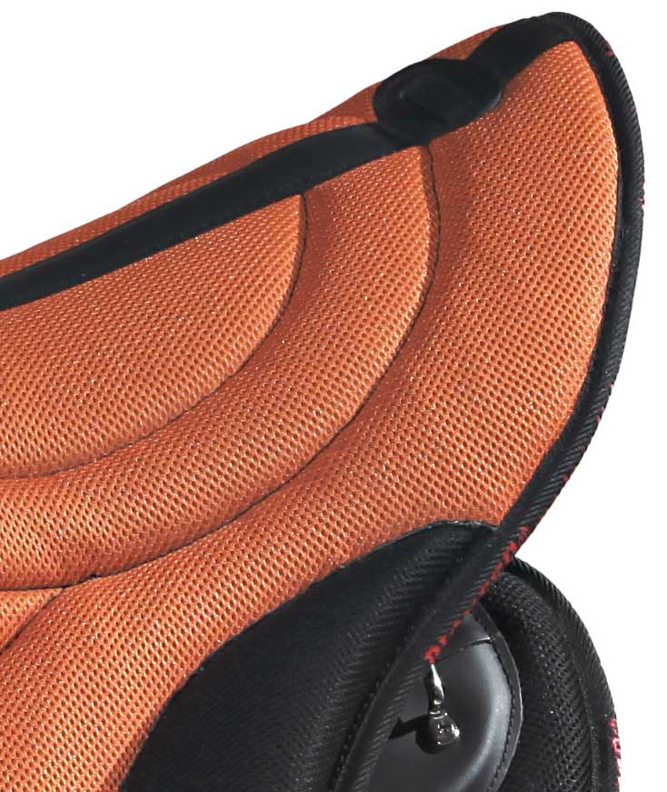 PROMOZIONE Sella Scafarda in tessuto Air-mesh e neoprene speciale per il trekking e l'endurance in stile militare e maremmano, con sottopancia NERO - foto 2