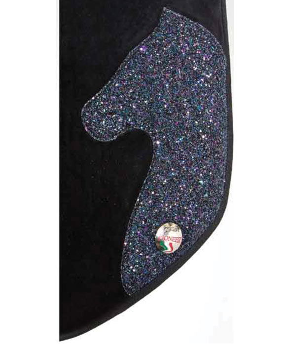 Sottosella dressage in microfibra e imbottitura in memory foam con decoro glitter - foto 1