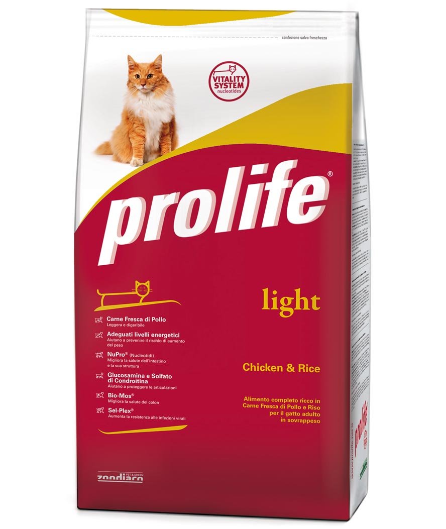 Prolife Light Pollo e Riso per gatti