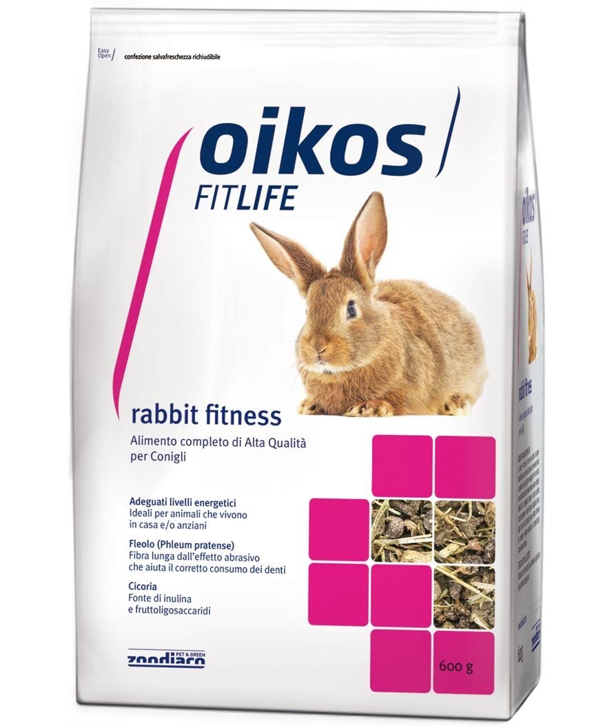 Fitlife Rabbit fitness alimento completo di alta qualità per conigli 600 g x 6 pz.