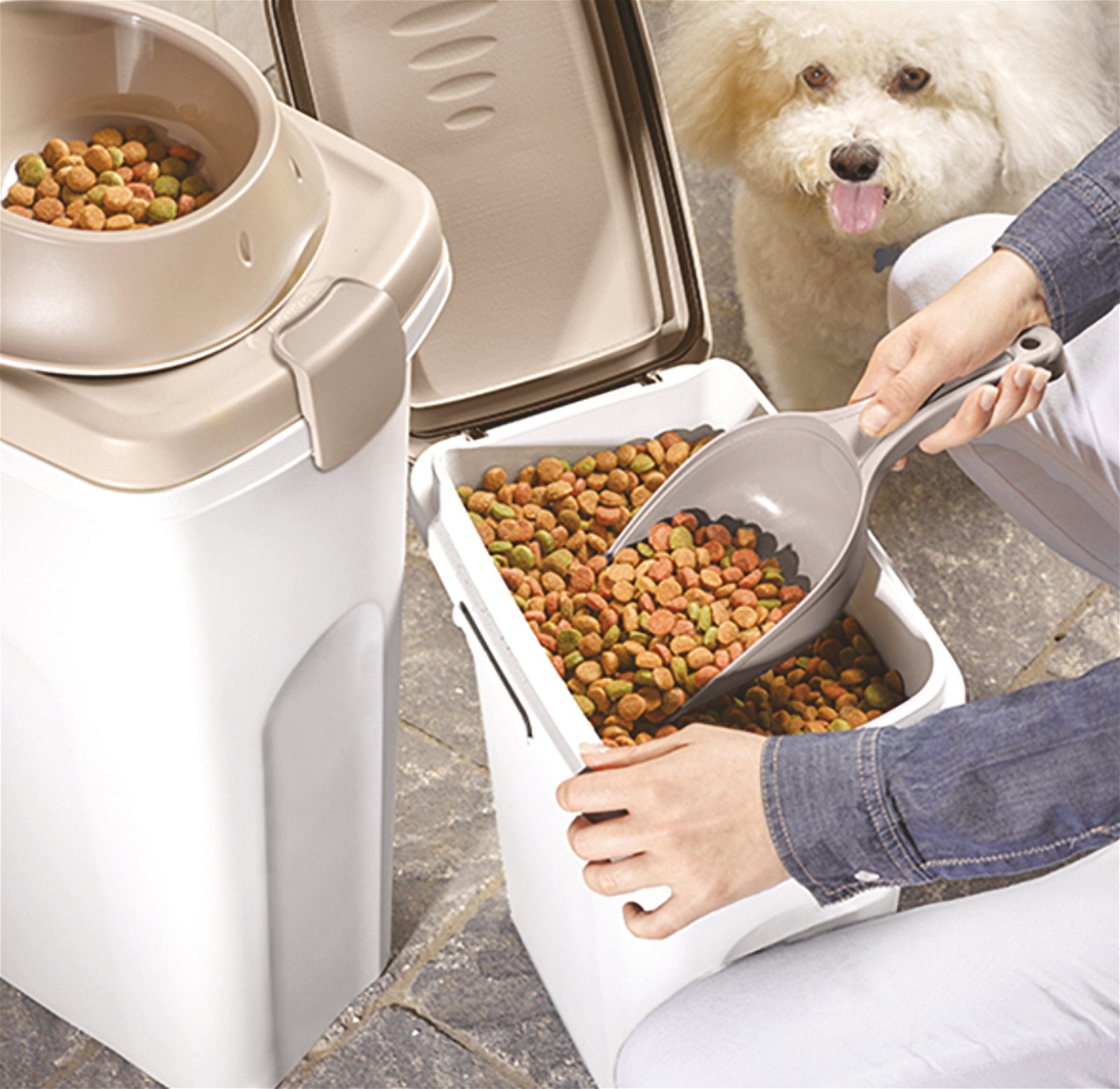 Dispenser cibo con chiusura ermetica in gomma per cani e gatti - foto 2