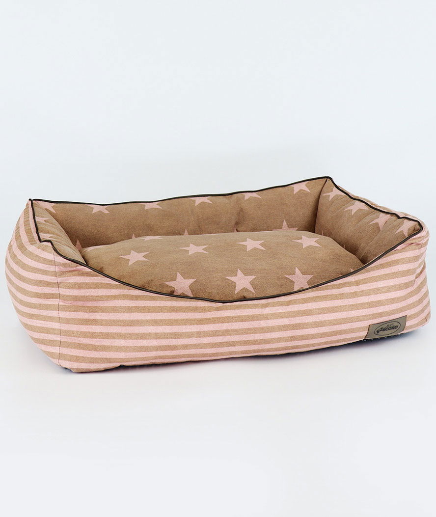 Cuccetta in tessuto antibatterico con cuscino double face Hollywood PINK per cani e gatti