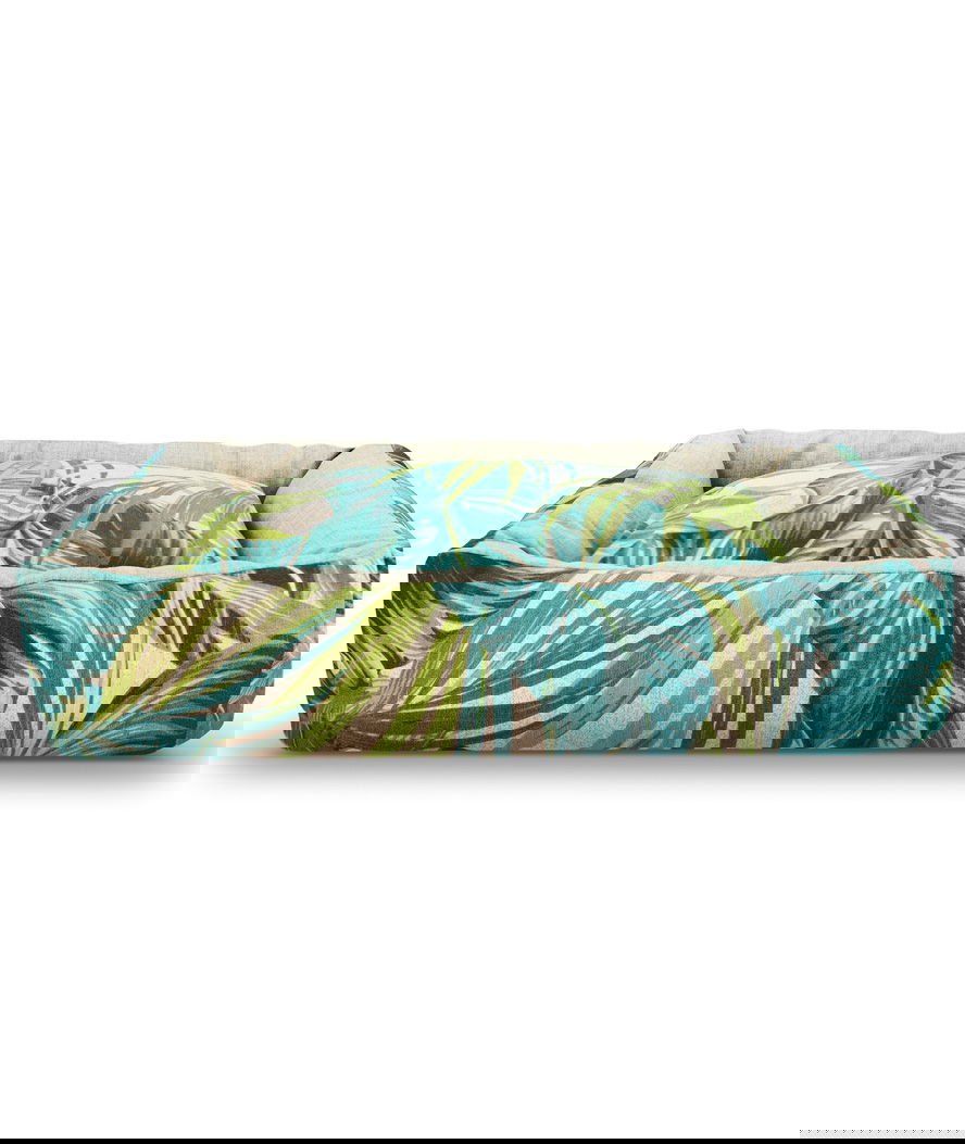 Cuccia in cotone con fantasia stampa digitale modello Tropical per cani e gatti 