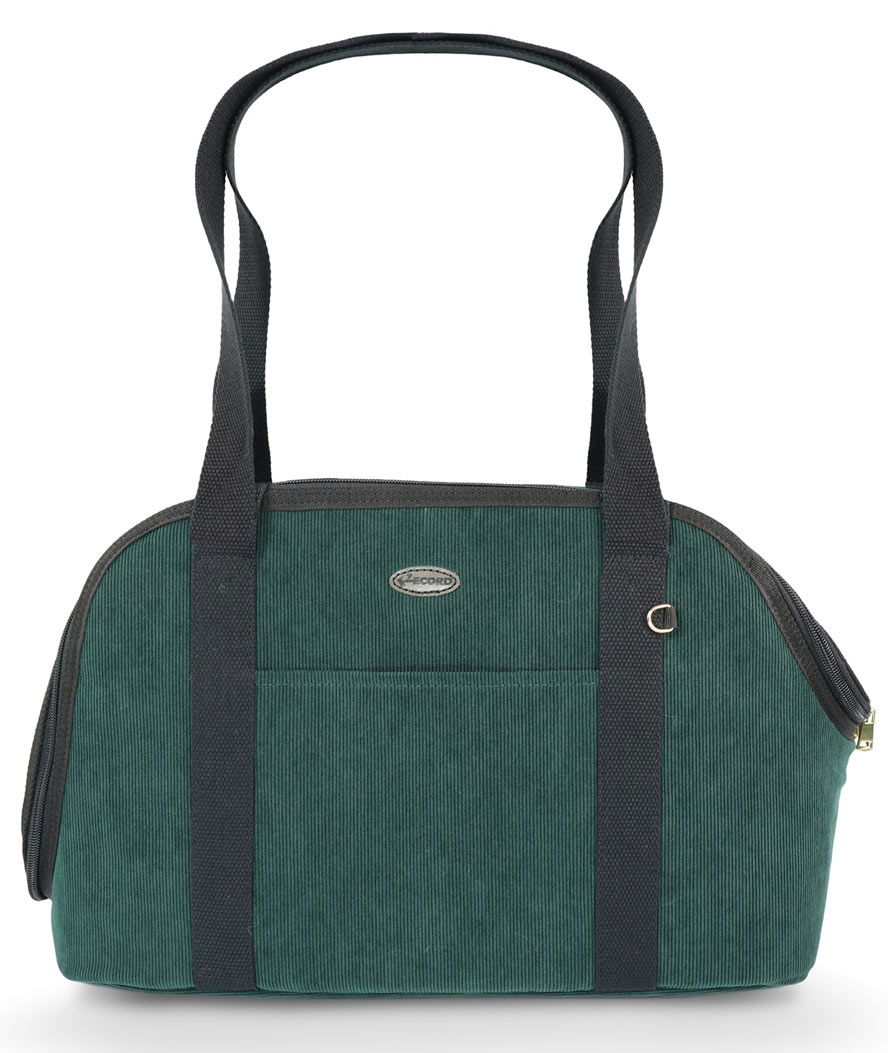 Borsa trasportino in velluto a coste con fondo rimovibile Heritage per cani e gatti