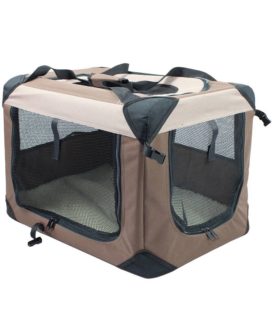 Gabbia in tessuto water-resistant con struttura in acciaio facile da ripiegare per cani e gatti
