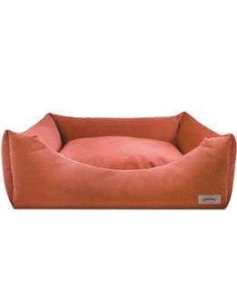 Cuccia Vincent con morbida imbottitura e copertura in microfibra ad effetto velluto per cani e gatti