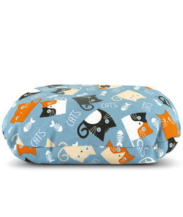 Cuscino tondo con imbottitura morbida modello Kitty per cani e gatti