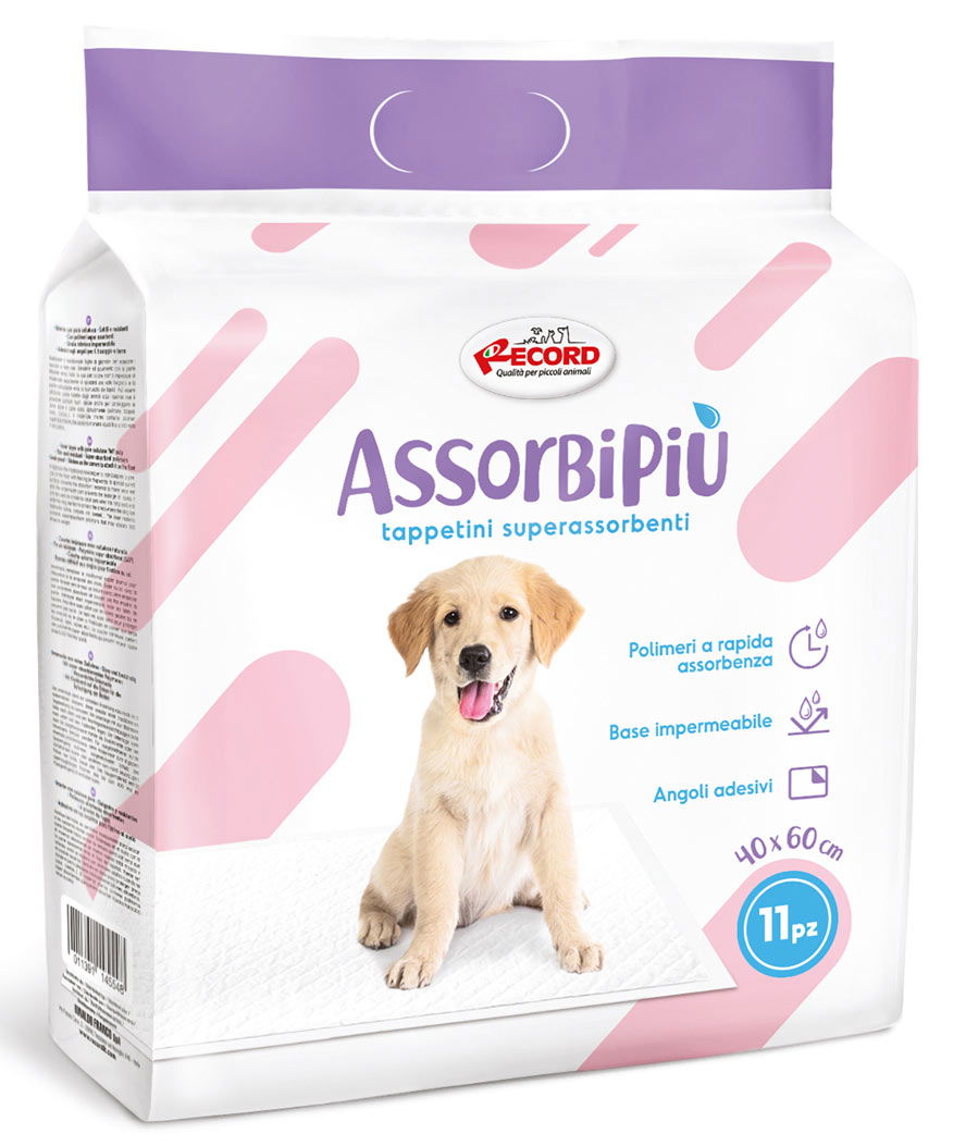 11 tappetini Assorbipiù assorbenti per cani con angoli adesivi 40x60 cm