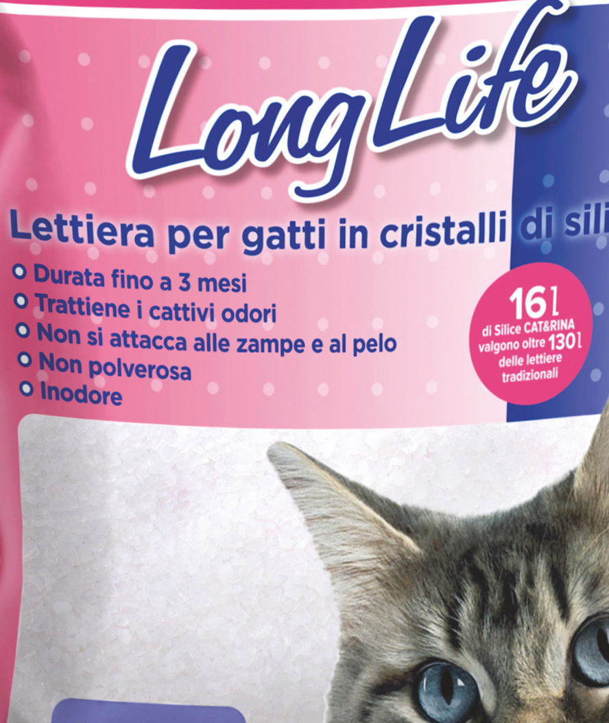 Long Life lettiera per gatti in cristalli di silice 16 lt - foto 1