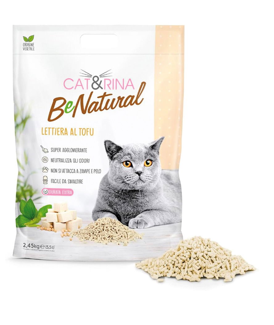 SET 6 PZ Cat&Rina Benatural lettiera per gatti al tofu classica 5,5 litri
 - foto 1