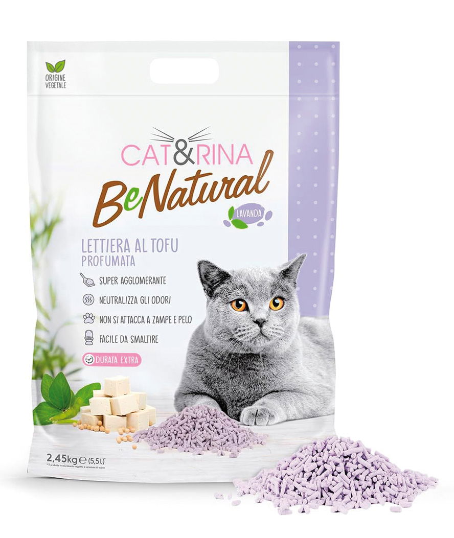 SET 6 PZ Cat&Rina Benatural lettiera per gatti al tofu Lavanda 5,5 litri
 - foto 5