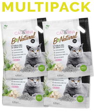 SET 4 PZ Cat&Rina Benatural lettiera per gatti al tofu Carbone attivo 10 litri maxi formato