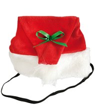 Cappello da Babbo Natale con elastico per cani 