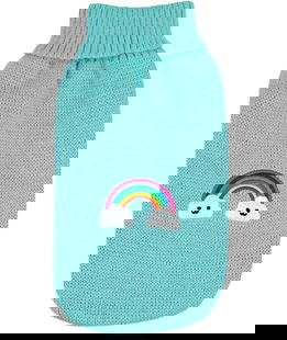Maglioncino per cani a collo alto con patch modello Magic Land