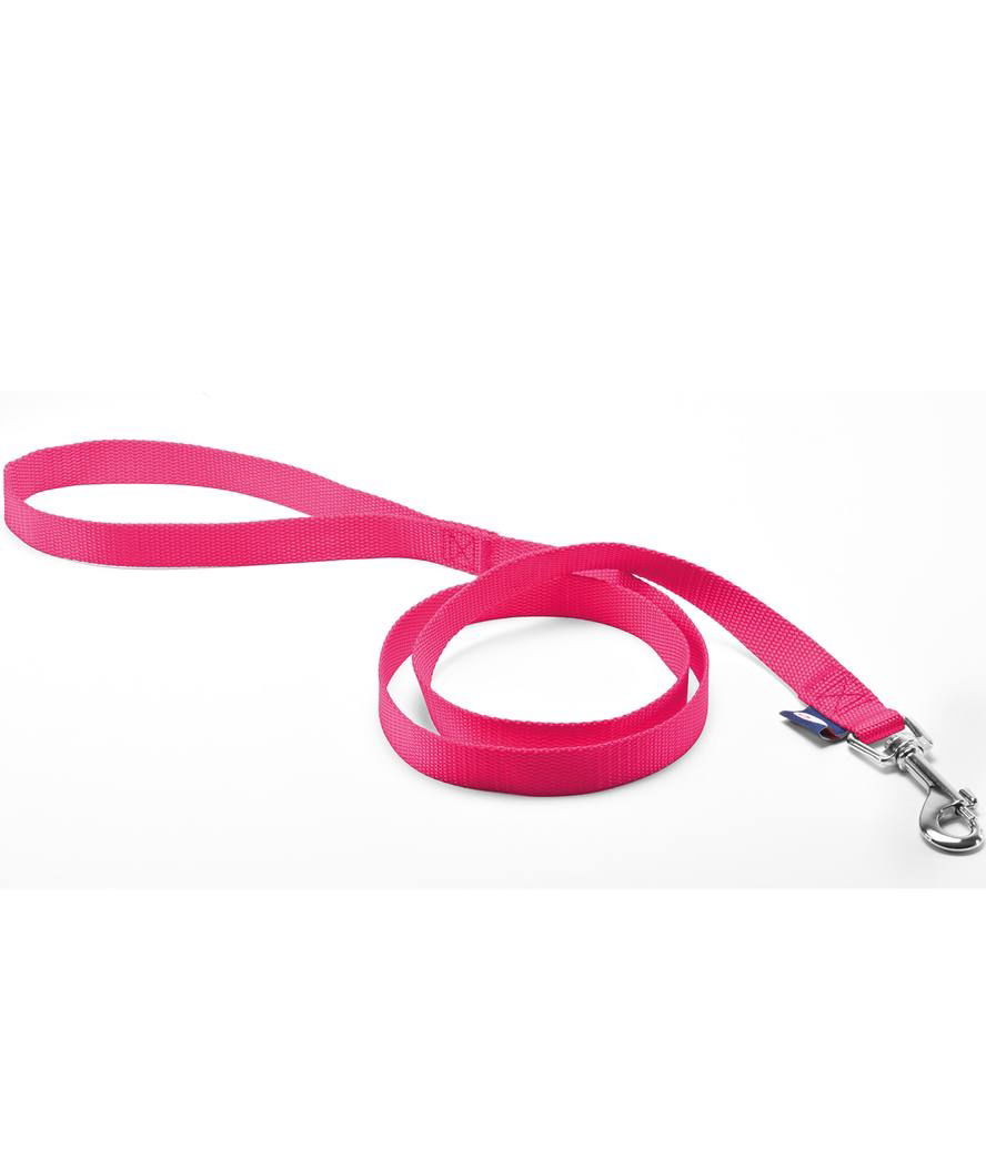 PROMOZIONE Guinzaglo in nylon Basic per cani FUCSIA FLUO
