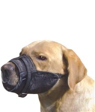 Museruola in nylon per cani con regolazione per muso e testa