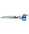 Forbici curve Blue Line in acciaio inox giapponese da 21 cm per la toelettatura di cani e gatti
