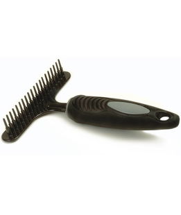 Rastrello grande a denti conici con manico in gomma Linea Black