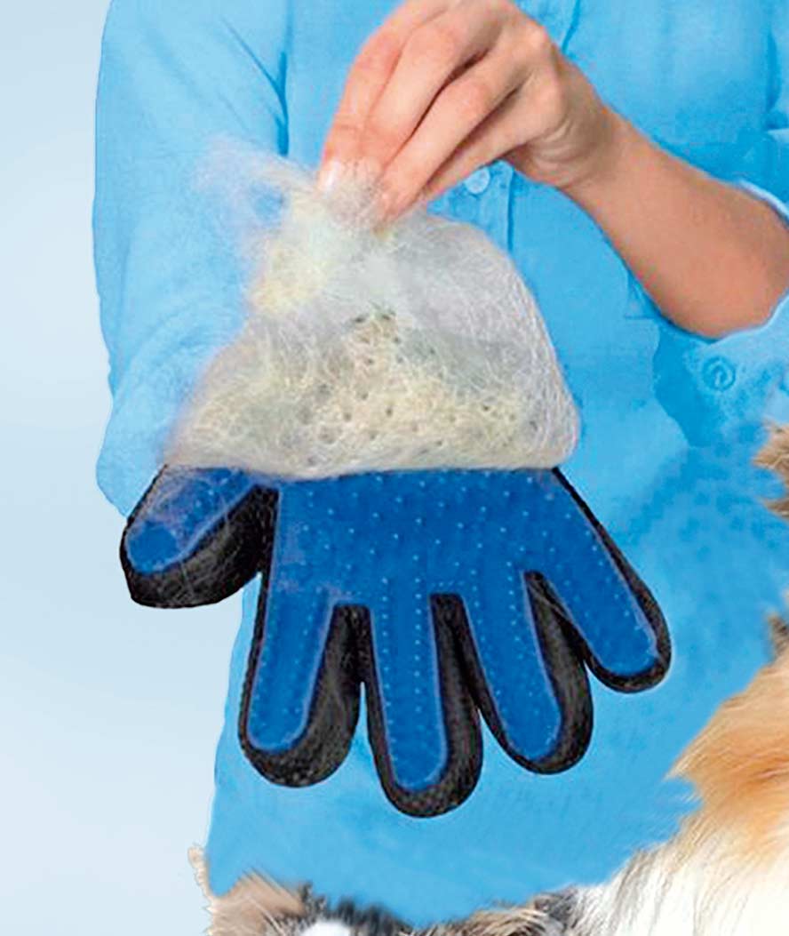 Guanto soft touch con setole in silicone e chiusura a strappo per cani e gatti - foto 3